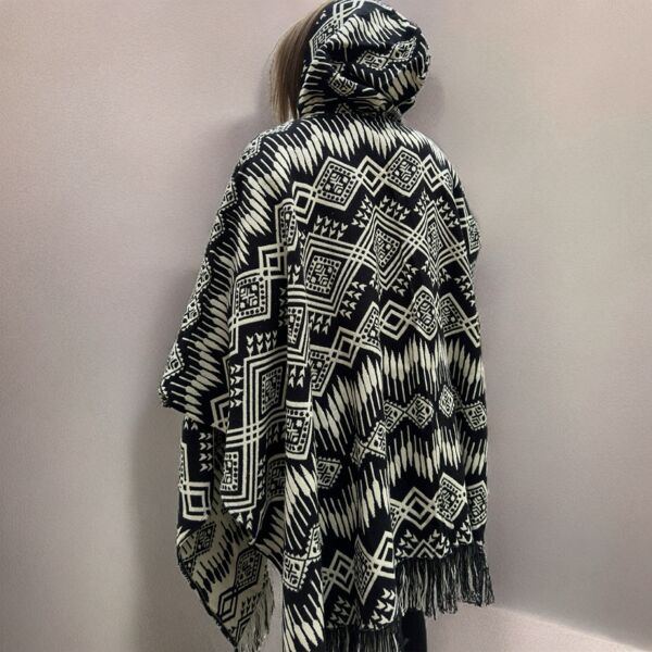 Black & White Poncho Thumbnail